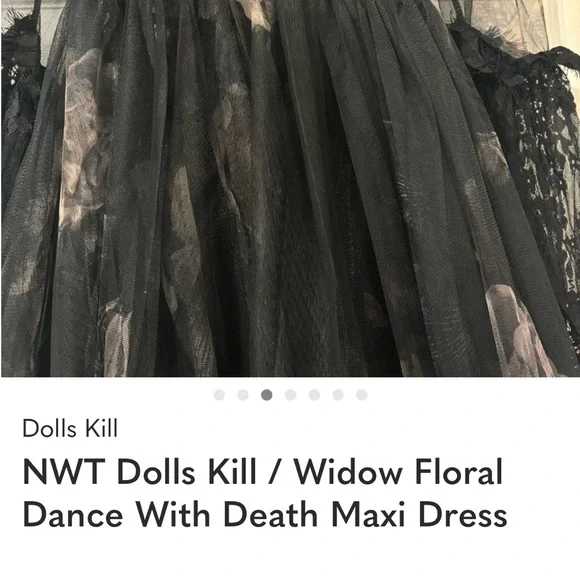 NWT Dolls Kill / Widow Floral Dance With Death Maxi Dress - Picture 2 of 3